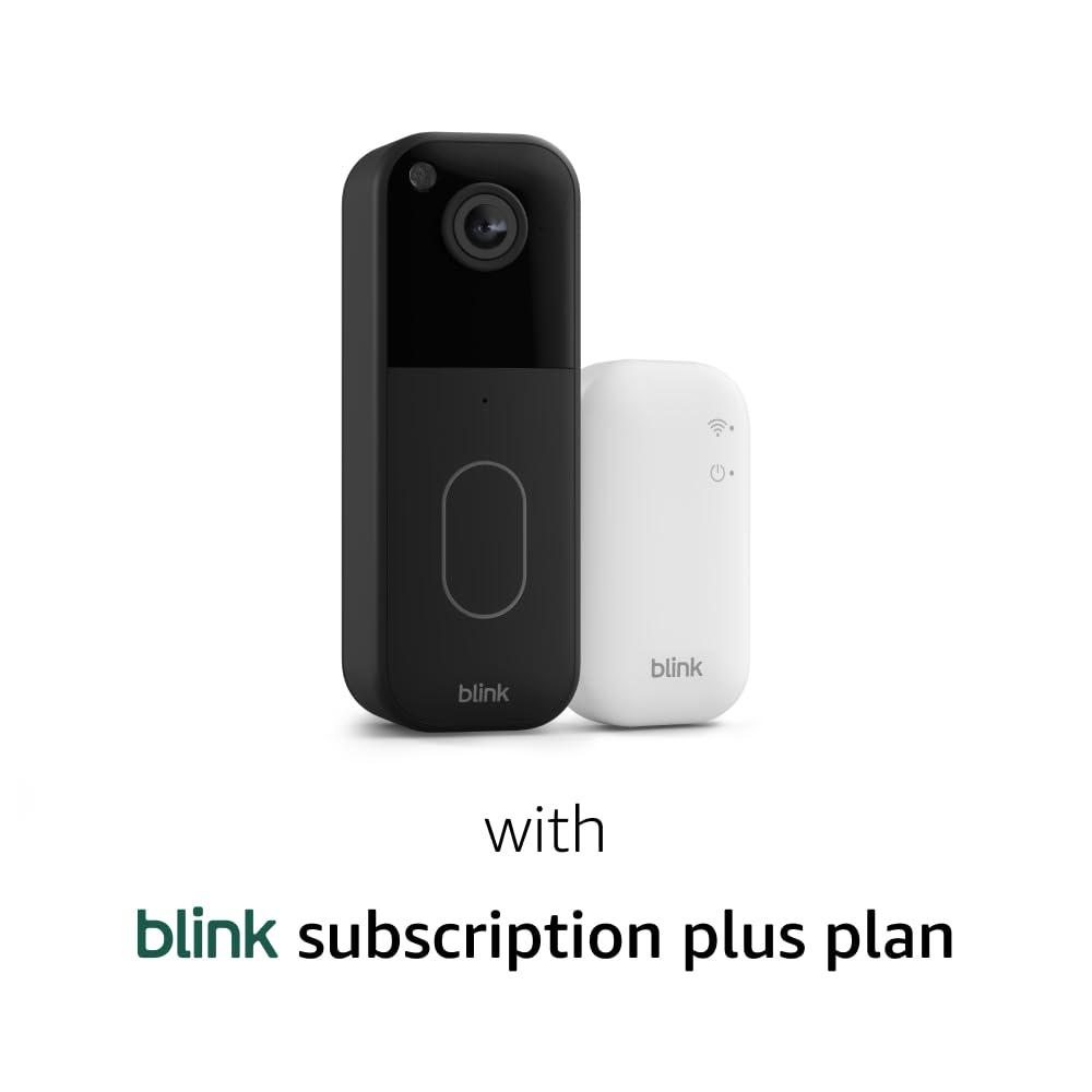 imageAllnew Blink Video Doorbell with 1Year Subscription  Headtotoe HD view twoyear battery Sync Module Core included  System BlackBlack