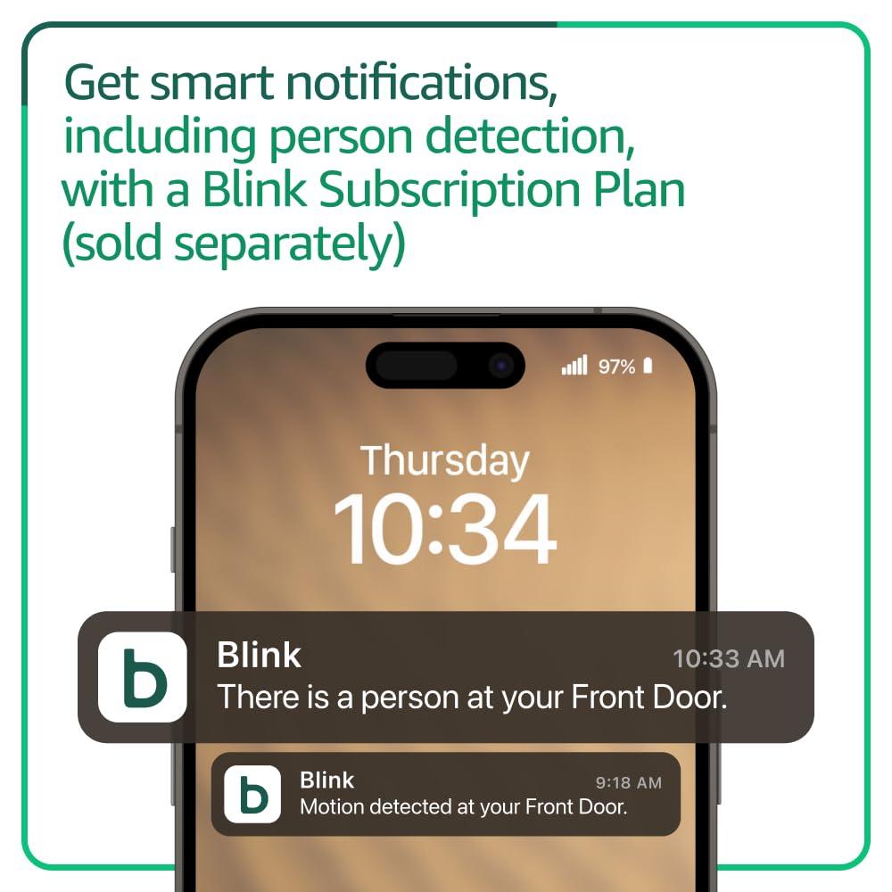 imageAllnew Blink Video Doorbell with 1Year Subscription  Headtotoe HD view twoyear battery Sync Module Core included  System BlackBlack