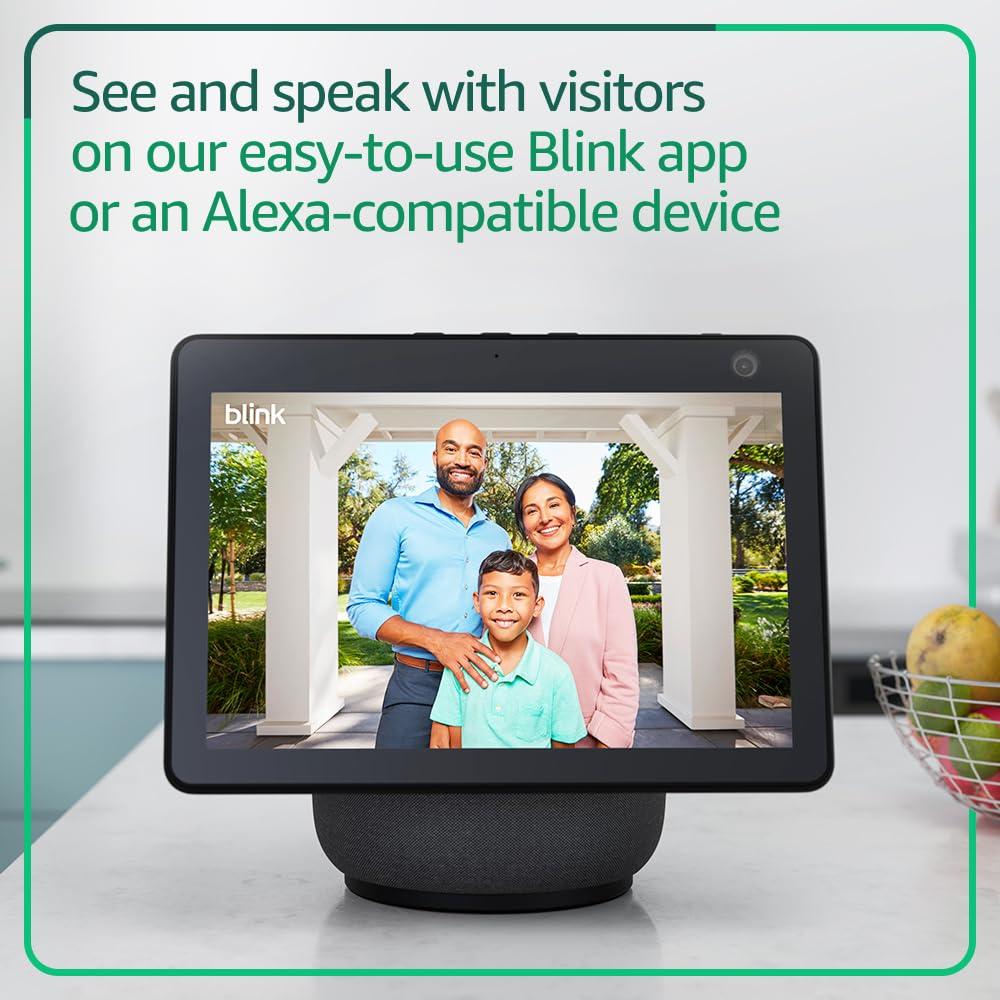 imageAllnew Blink Video Doorbell with 1Year Subscription  Headtotoe HD view twoyear battery Sync Module Core included  System BlackWhite