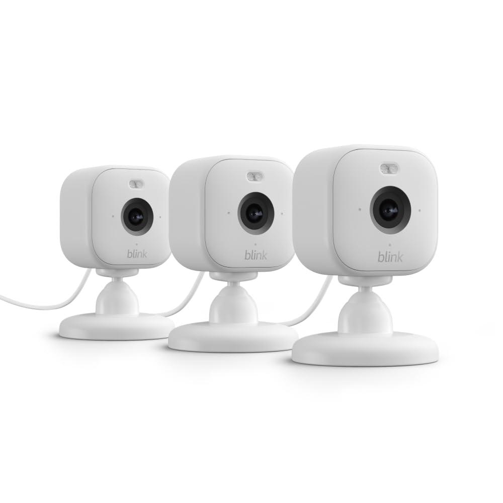 imageBlink Mini 2 Newest Model  Home Security ampamp Pet Cameras with HD video color night view motion detection twoway audio and builtin spotlight  2 cameras BlackWhite