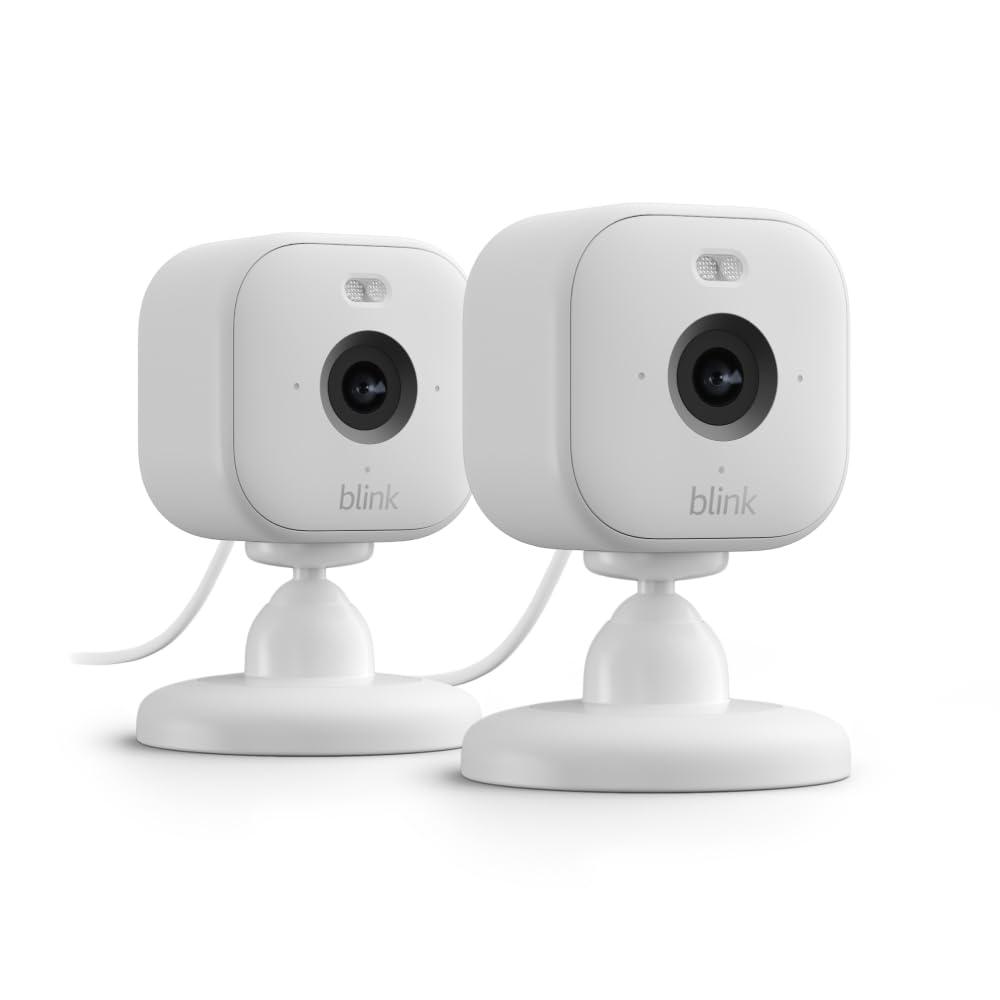 imageBlink Mini 2 Newest Model  Home Security ampamp Pet Cameras with HD video color night view motion detection twoway audio and builtin spotlight  2 cameras BlackWhite