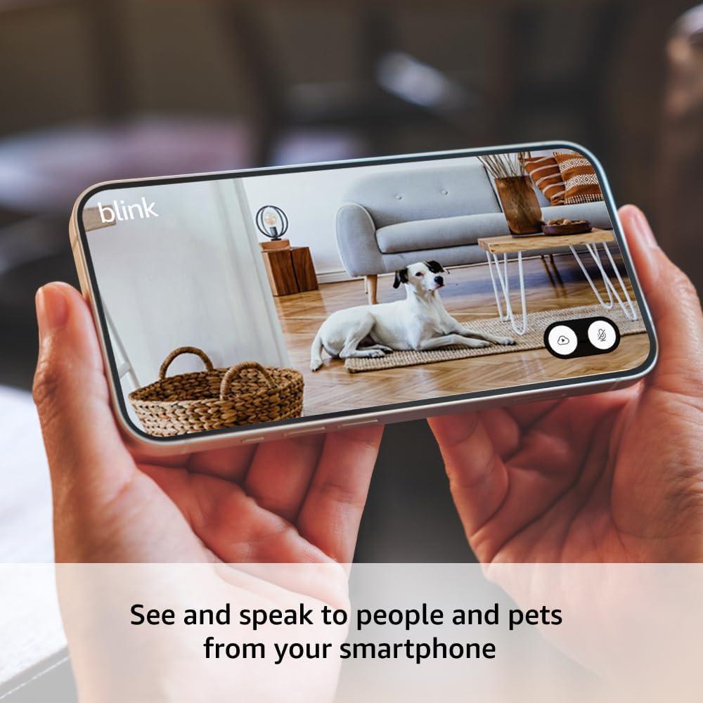imageBlink Mini 2 Newest Model  Home Security ampamp Pet Cameras with HD video color night view motion detection twoway audio and builtin spotlight  2 cameras BlackWhite