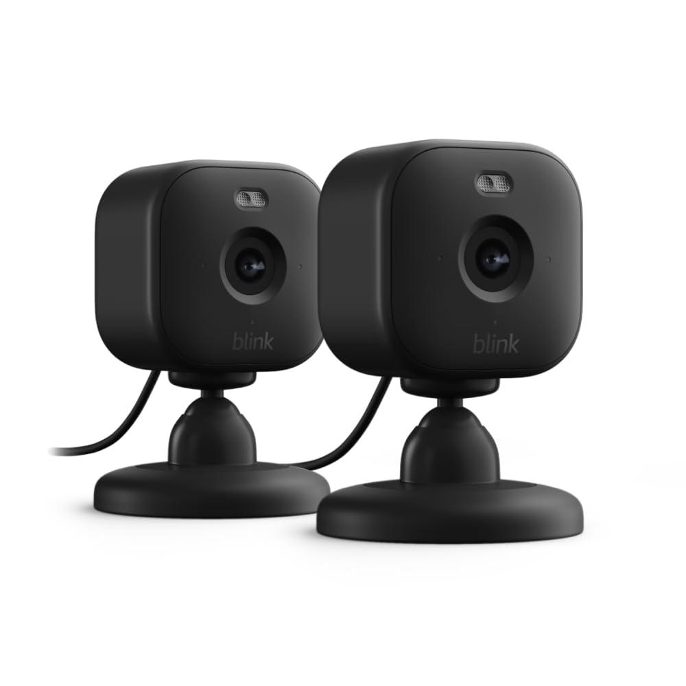 imageBlink Mini 2 Newest Model  Home Security ampamp Pet Cameras with HD video color night view motion detection twoway audio and builtin spotlight  2 cameras BlackBlack