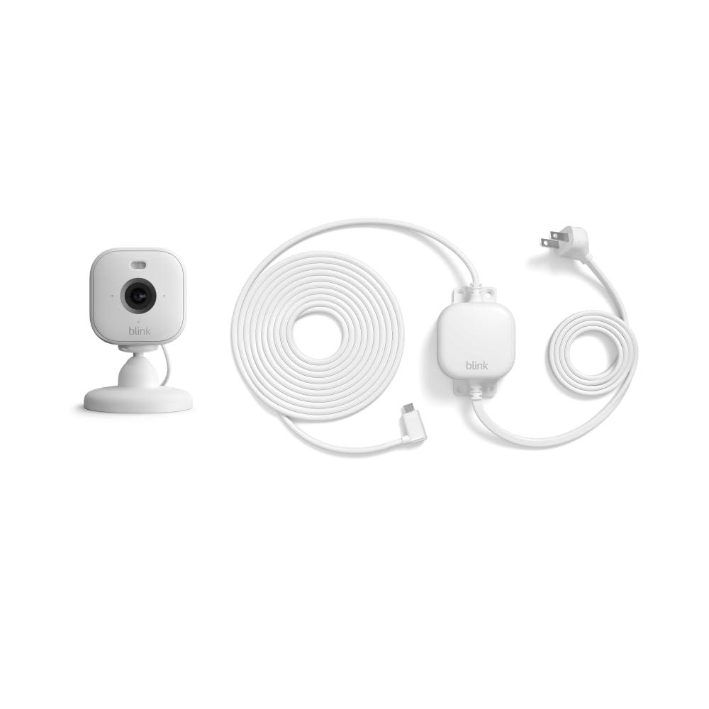 imageBlink Mini 2 Newest Model  Weather Resistant Adapter  IndoorOutdoor Home Security ampamp Pet Cameras with HD video motion detection and builtin spotlight  1 camera White