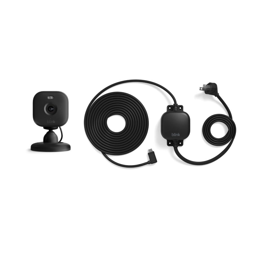 imageBlink Mini 2 Newest Model  Weather Resistant Adapter  IndoorOutdoor Home Security ampamp Pet Cameras with HD video motion detection and builtin spotlight  1 camera Black