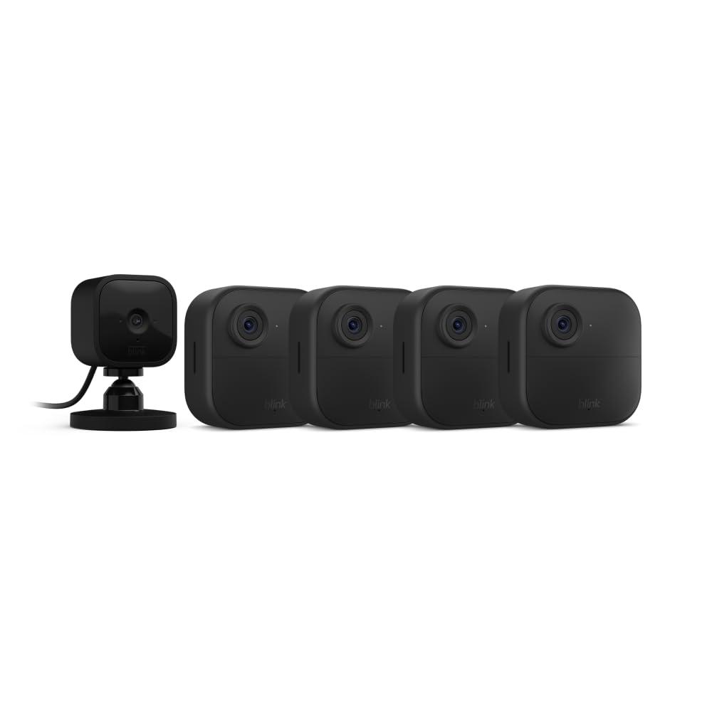 imageBlink Outdoor 4 4th Gen  Blink Mini  Smart security camera twoway talk HD live view motion detection set up in minutes Works with Alexa  8 camera system  Mini WhiteBlack