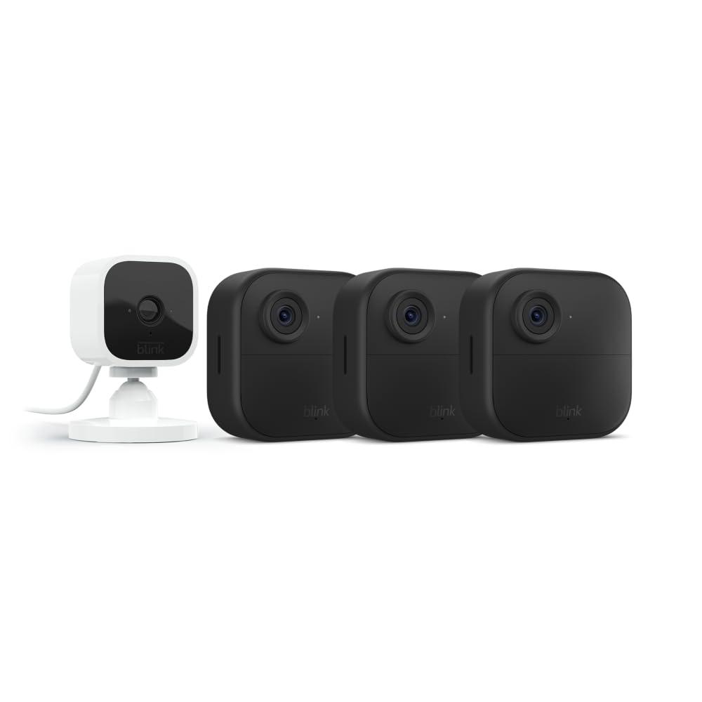 imageBlink Outdoor 4 4th Gen  Blink Mini  Smart security camera twoway talk HD live view motion detection set up in minutes Works with Alexa  8 camera system  Mini WhiteWhite