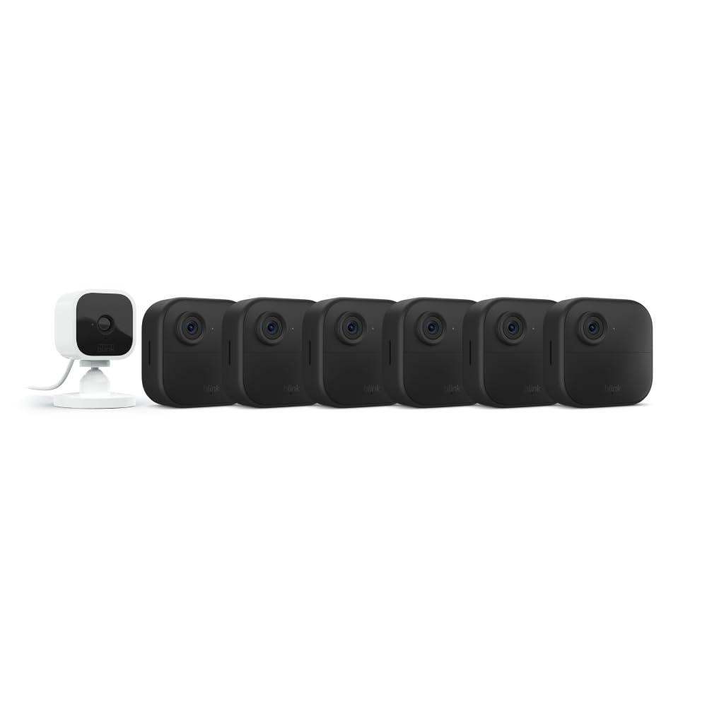 imageBlink Outdoor 4 4th Gen  Blink Mini  Smart security camera twoway talk HD live view motion detection set up in minutes Works with Alexa  8 camera system  Mini WhiteWhite