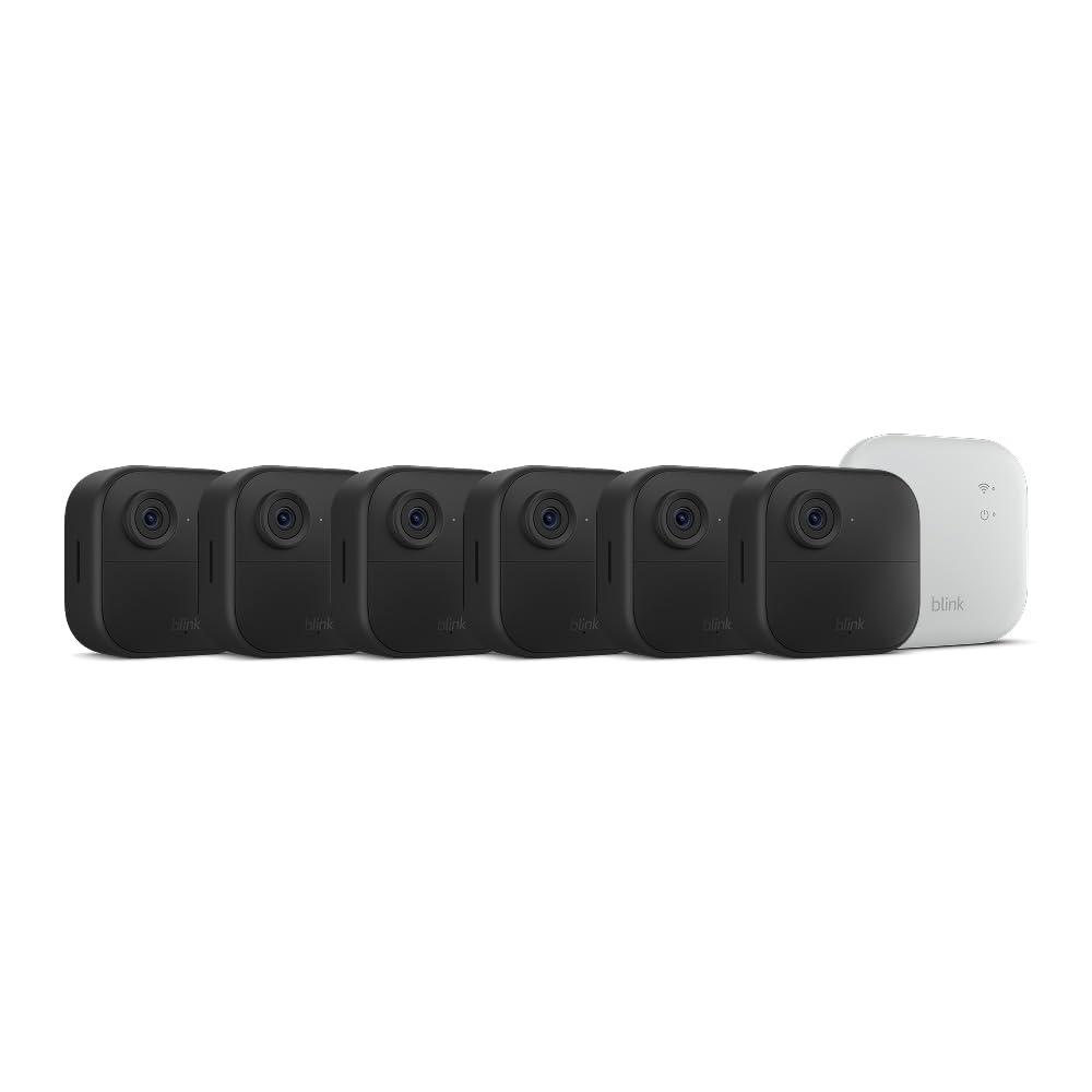 imageBlink Outdoor 4 XR newest model  twoyear battery wireless camera with 4x security coverage 1000 ft openair range or 400 ft with typical use  1 camera systemSave with Subscription