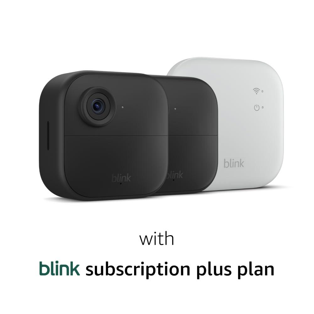 imageBlink Outdoor 4 XR newest model  twoyear battery wireless camera with 4x security coverage 1000 ft openair range or 400 ft with typical use  1 camera systemSave with Subscription
