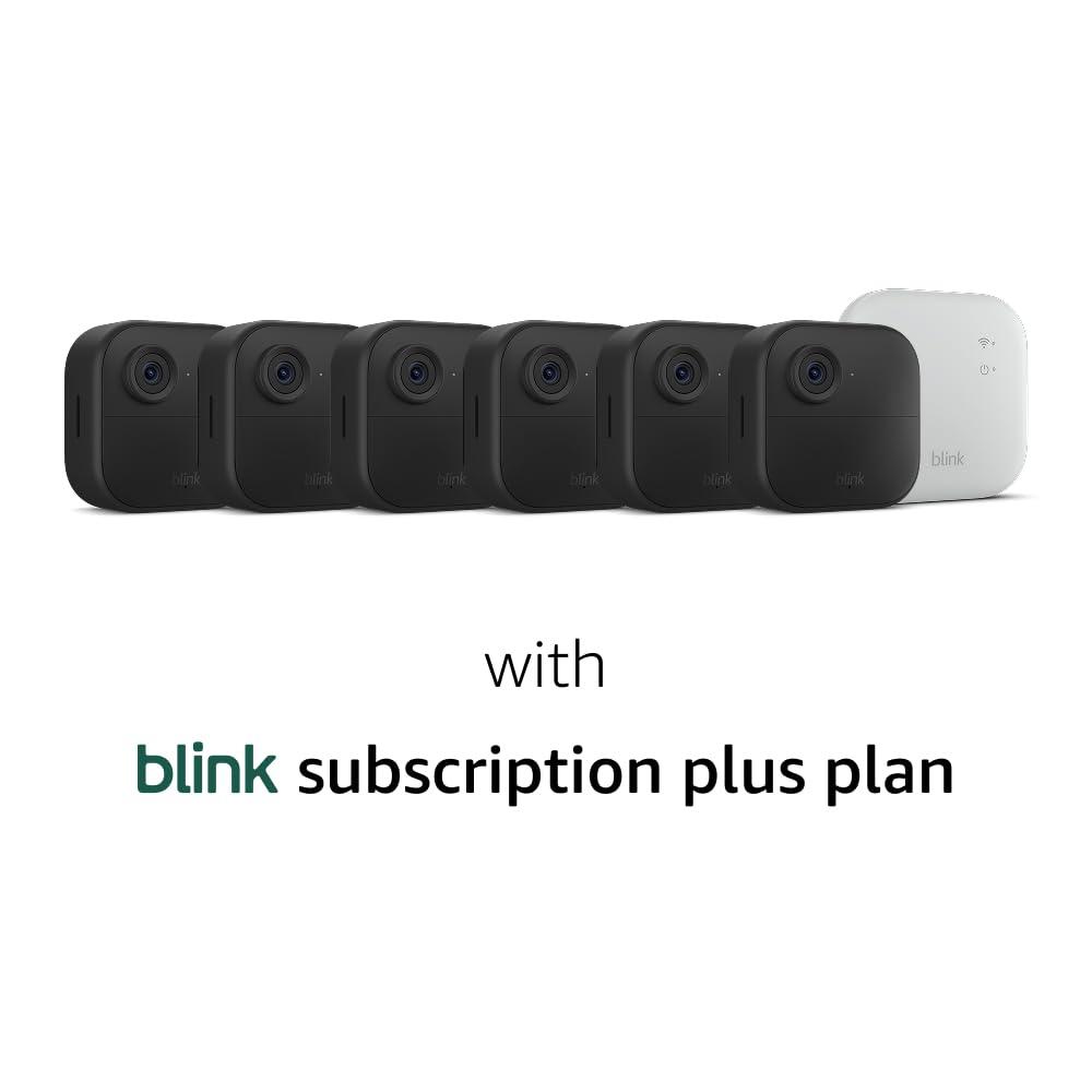imageBlink Outdoor 4 XR newest model  twoyear battery wireless camera with 4x security coverage 1000 ft openair range or 400 ft with typical use  1 camera systemSave with Subscription