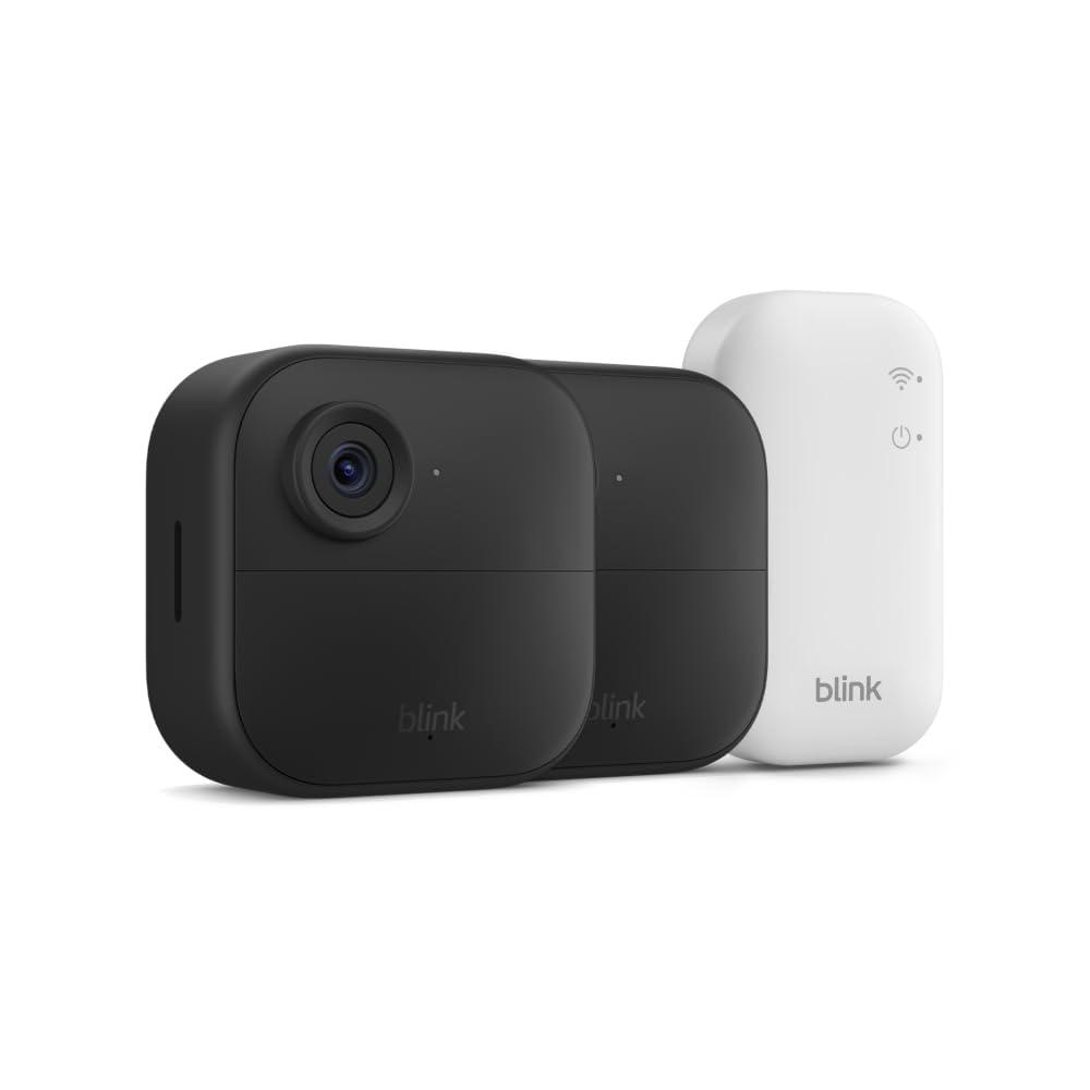 imageBlink Outdoor 4 newest model  Wireless smart security camera twoyear battery life twoway talk Sync Module Core included 2 camera system with 1Year Plus PlanCamera 2year battery life
