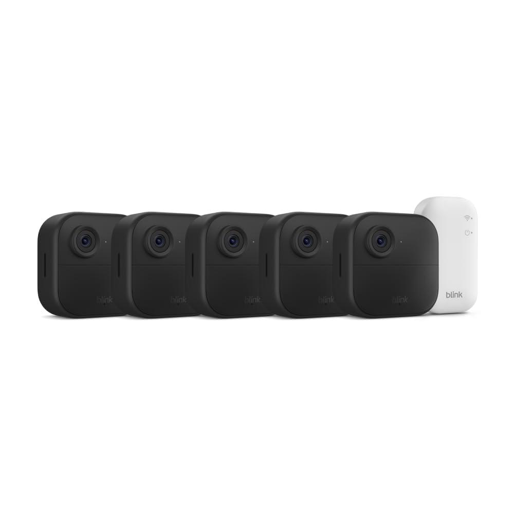 imageBlink Outdoor 4 newest model  Wireless smart security camera twoyear battery life twoway talk Sync Module Core included 2 camera system with 1Year Plus PlanSave with Subscription
