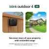 imageBlink Outdoor 4 XR newest model  twoyear battery wireless camera with 4x security coverage 1000 ft openair range or 400 ft with typical use  1 camera systemSync Module XR  Outdoor 4