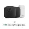 imageBlink Outdoor 4 newest model  Wireless smart security camera twoyear battery life twoway talk Sync Module Core included 2 camera system with 1Year Plus PlanSave with Subscription