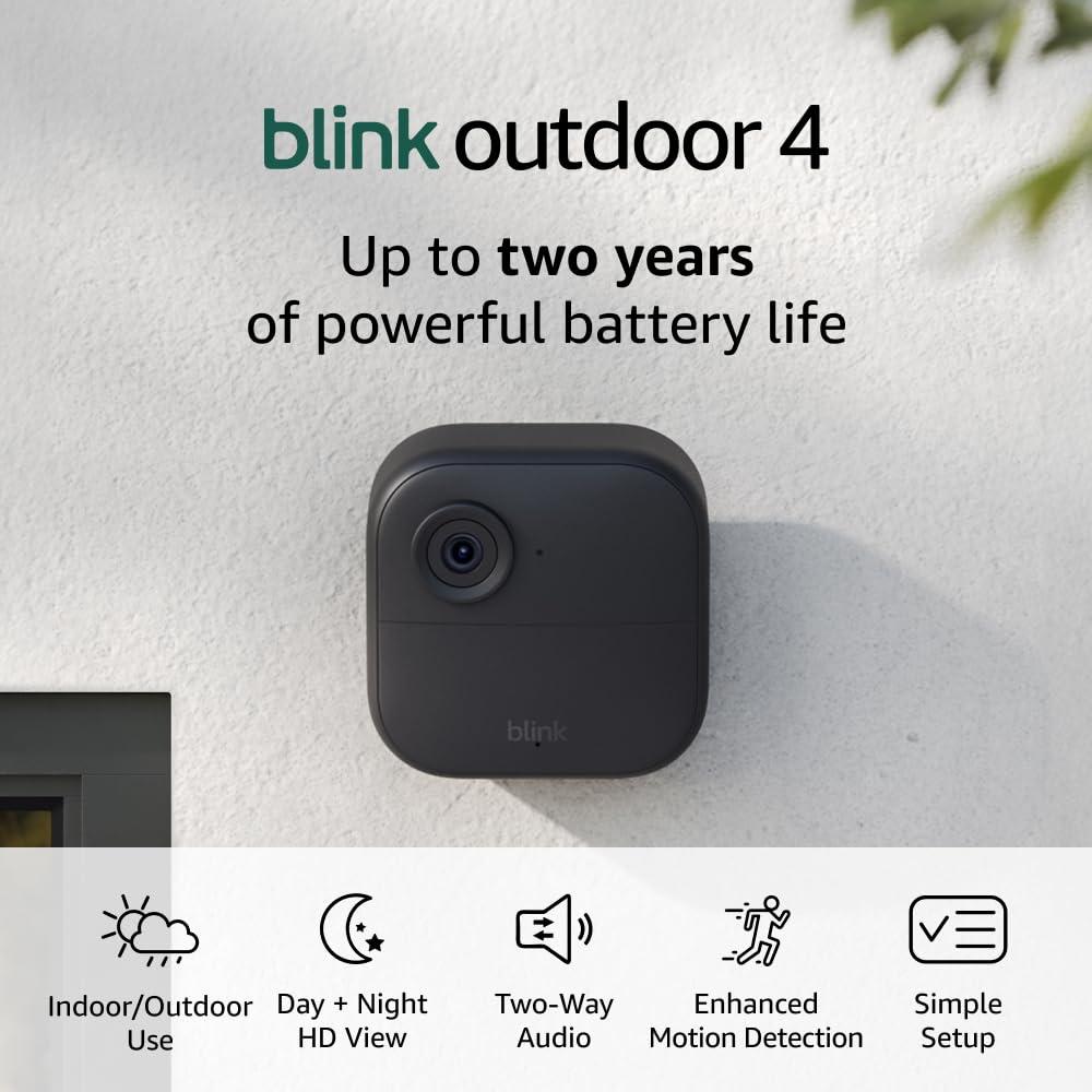 imageBlink Outdoor 4  Blink Mini 2  Smart security cameras twoway talk HD live view motion detection set up in minutes Works with Alexa  1 camera system  Mini 2 BlackWhite
