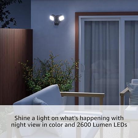 imageFree Blink Wired Floodlight Camera With 1Year Subscription  Smart security camera 2600 lumens HD live view person detection builtin siren Works with Alexa  1 camera Black