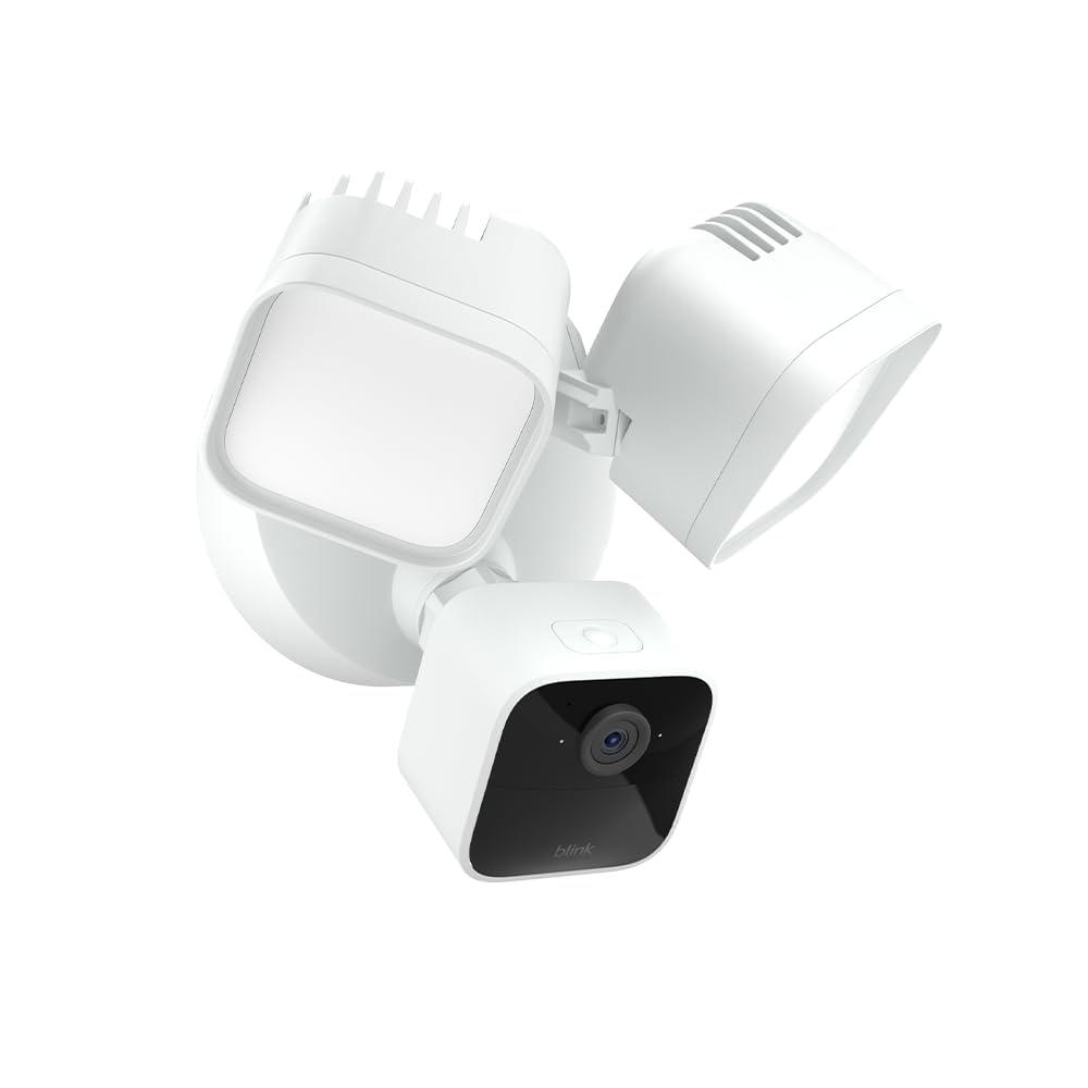 imageFree Blink Wired Floodlight Camera With 1Year Subscription  Smart security camera 2600 lumens HD live view person detection builtin siren Works with Alexa  1 camera WhiteWhite