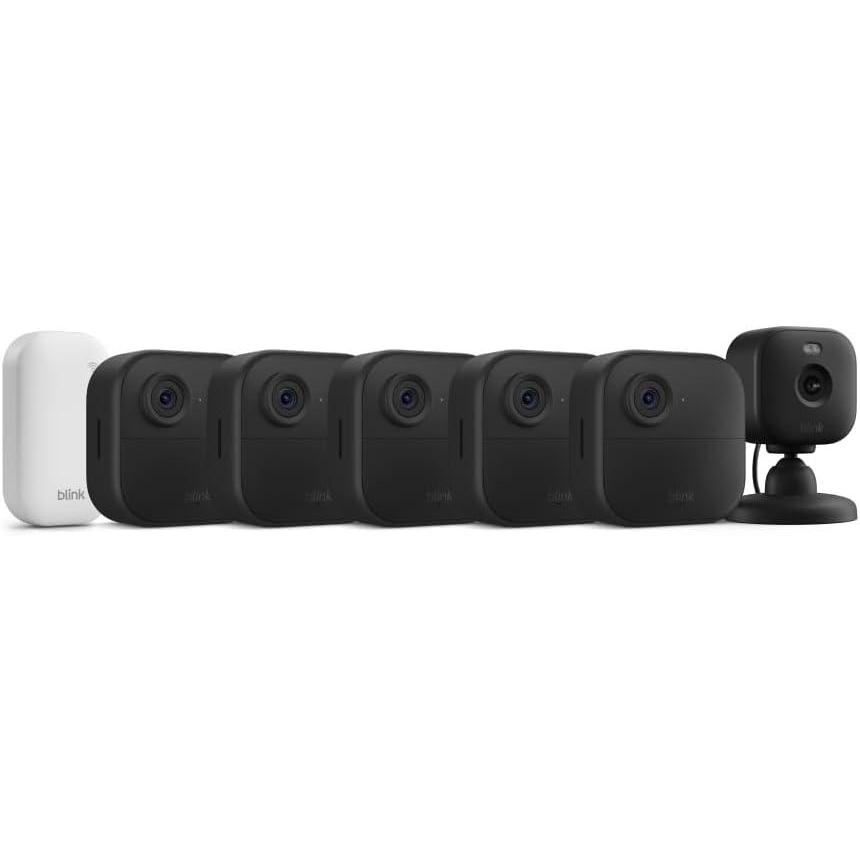 imageBlink Outdoor 4  Mini 2  Wireless smart security camera twoyear battery life 1080p HD day and infrared night live view Sync Module Core included  3 camera system  Mini 2 Black5 Camera System  Mini 2