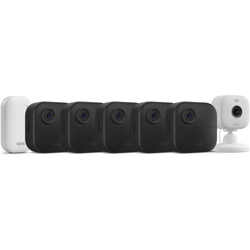 imageBlink Outdoor 4  Mini 2  Wireless smart security camera twoyear battery life 1080p HD day and infrared night live view Sync Module Core included  3 camera system  Mini 2 White5 Camera System  Mini 2