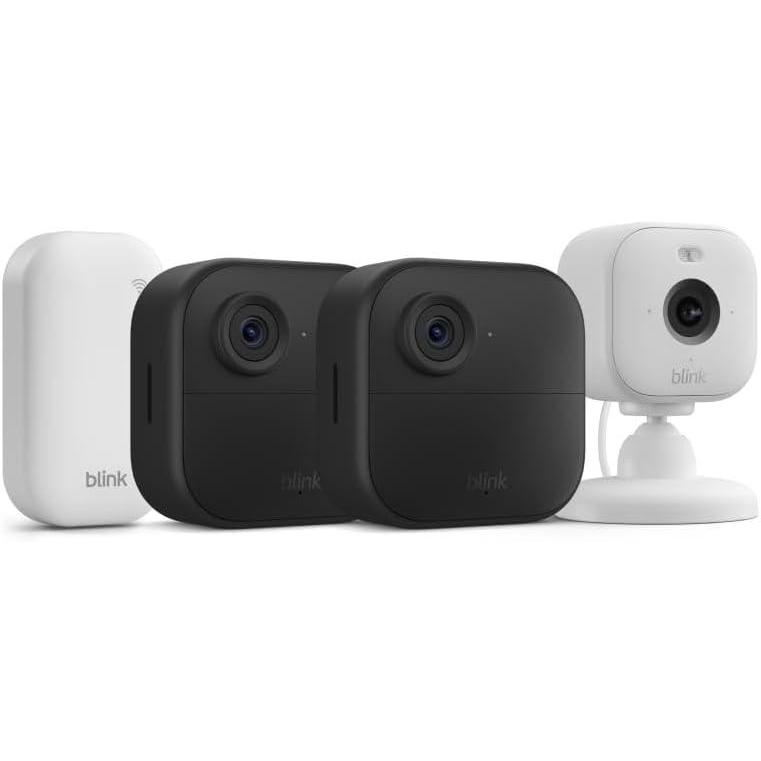 imageBlink Outdoor 4  Mini 2  Wireless smart security camera twoyear battery life 1080p HD day and infrared night live view Sync Module Core included  3 camera system  Mini 2 White2 Camera System  Mini 2