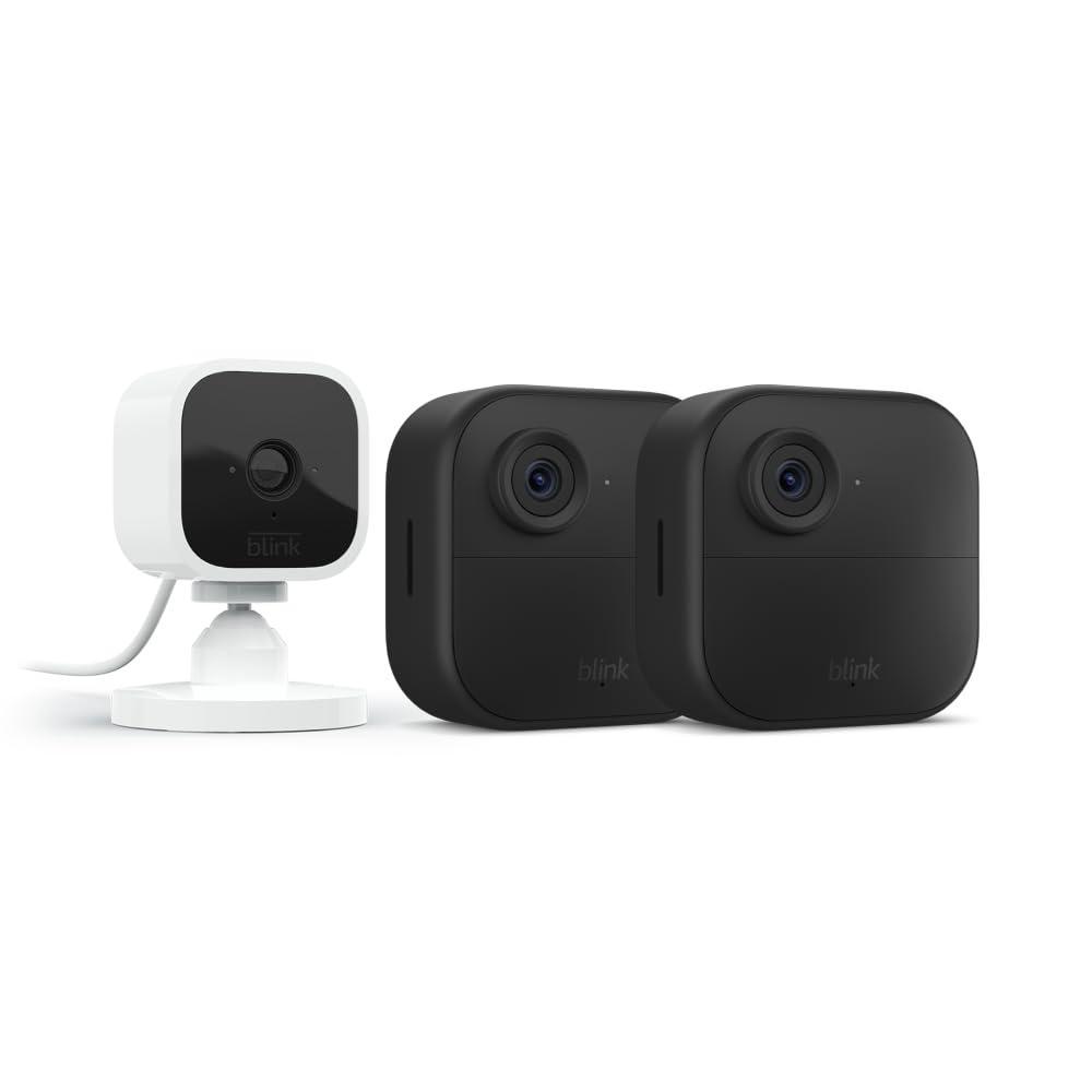 imageBlink Outdoor 4 4th Gen  Blink Mini  Smart security camera twoway talk HD live view motion detection set up in minutes Works with Alexa  8 camera system  Mini WhiteWhite