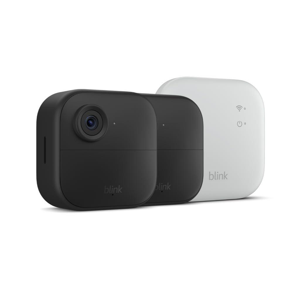 imageBlink Outdoor 4 XR newest model  twoyear battery wireless camera with 4x security coverage 1000 ft openair range or 400 ft with typical use  1 camera systemSave with Subscription