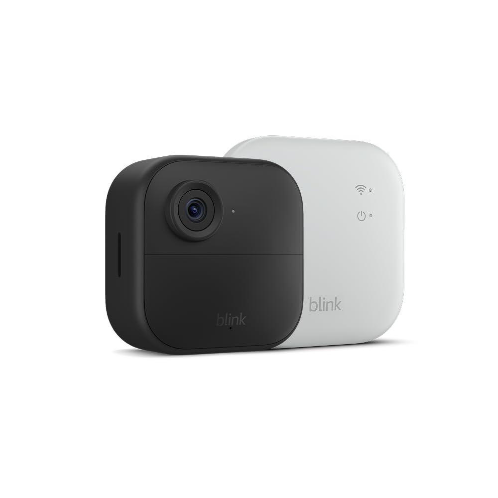imageBlink Outdoor 4 XR newest model  twoyear battery wireless camera with 4x security coverage 1000 ft openair range or 400 ft with typical use  1 camera systemSync Module XR  Outdoor 4