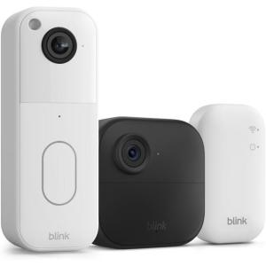 imageAllnew Blink Video Doorbell  Outdoor 4  Wireless smart security cameras headtotoe HD view twoyear battery life Sync Module Core included  3 camera system  Video DoorbellDoorbell White