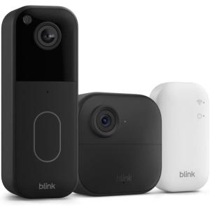 imageAllnew Blink Video Doorbell  Outdoor 4  Wireless smart security cameras headtotoe HD view twoyear battery life Sync Module Core included  3 camera system  Video DoorbellDoorbell Black