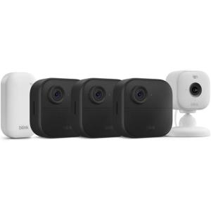 imageBlink Outdoor 4  Mini 2  Wireless smart security camera twoyear battery life 1080p HD day and infrared night live view Sync Module Core included  3 camera system  Mini 2 White3 Camera System  Mini 2