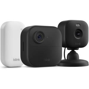 imageBlink Outdoor 4  Mini 2  Wireless smart security camera twoyear battery life 1080p HD day and infrared night live view Sync Module Core included  3 camera system  Mini 2 Black1 Camera System  Mini 2