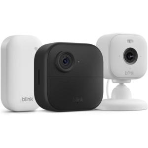imageBlink Outdoor 4  Mini 2  Wireless smart security camera twoyear battery life 1080p HD day and infrared night live view Sync Module Core included  3 camera system  Mini 2 White1 Camera System  Mini 2