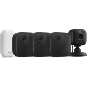 imageBlink Outdoor 4  Mini 2  Wireless smart security camera twoyear battery life 1080p HD day and infrared night live view Sync Module Core included  3 camera system  Mini 2 Black3 Camera System  Mini 2