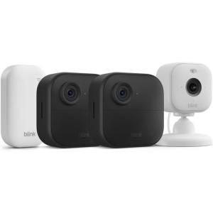 imageBlink Outdoor 4  Mini 2  Wireless smart security camera twoyear battery life 1080p HD day and infrared night live view Sync Module Core included  3 camera system  Mini 2 White2 Camera System  Mini 2