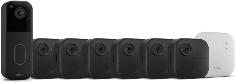 imageAllnew Blink Video Doorbell  Outdoor 4 XR Wireless smart security cameras twoyear battery life go up to 400 feet from your home with extended range Sync Module XR includedDoorbell Black