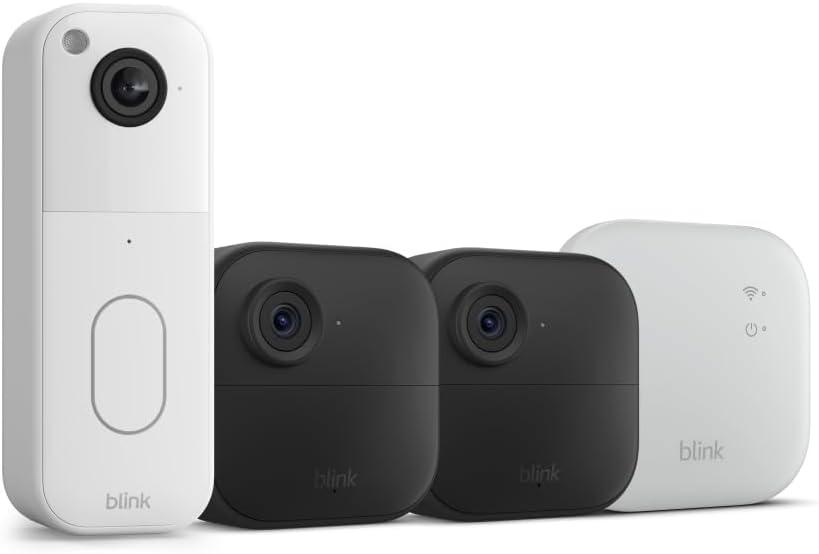 imageAllnew Blink Video Doorbell  Outdoor 4 XR Wireless smart security cameras twoyear battery life go up to 400 feet from your home with extended range Sync Module XR includedDoorbell White