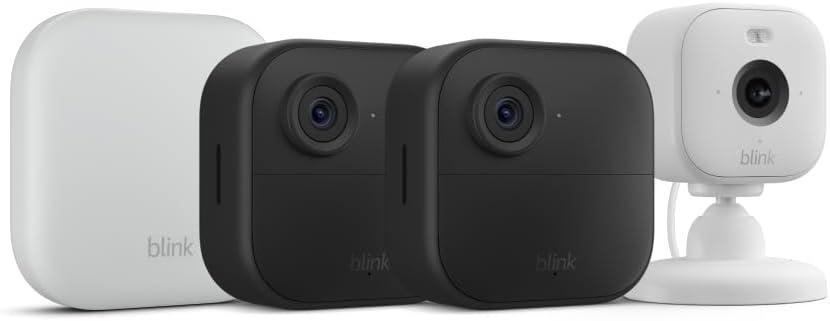 imageBlink Outdoor 4 XR  Mini 2  Wireless and plugin security cameras motion detection extended range Sync Module XR included  1 camera system  Mini 2 WhiteWhite