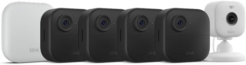 imageBlink Outdoor 4 XR  Mini 2  Wireless and plugin security cameras motion detection extended range Sync Module XR included  1 camera system  Mini 2 WhiteWhite