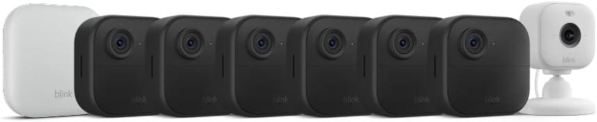 imageBlink Outdoor 4 XR  Mini 2  Wireless and plugin security cameras motion detection extended range Sync Module XR included  1 camera system  Mini 2 WhiteWhite