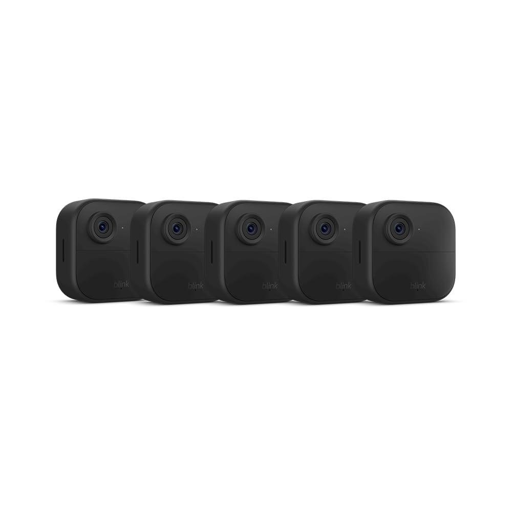 imageBlink Outdoor 4 newest model Wireless smart security camera twoyear battery 1080p HD day and infrared night live view twoway talk  2 camera systemCamera 2year battery life