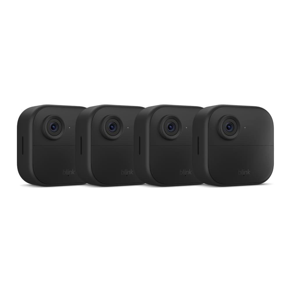 imageBlink Outdoor 4 newest model Wireless smart security camera twoyear battery 1080p HD day and infrared night live view twoway talk  2 camera systemCamera 2year battery life