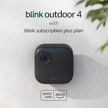 imageBlink Outdoor 4 newest model Wireless smart security camera twoyear battery 1080p HD day and infrared night live view twoway talk  2 camera systemSave with Subscription
