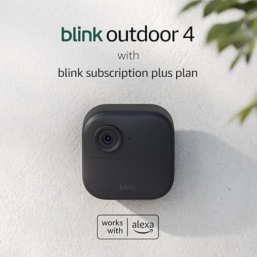 imageBlink Outdoor 4 newest model Wireless smart security camera twoyear battery 1080p HD day and infrared night live view twoway talk  2 camera systemSave with Subscription