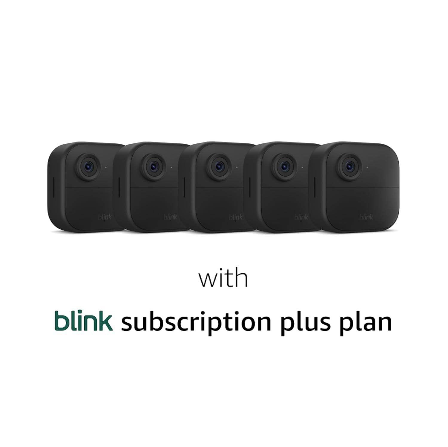 imageBlink Outdoor 4 newest model Wireless smart security camera twoyear battery 1080p HD day and infrared night live view twoway talk  2 camera systemSave with Subscription