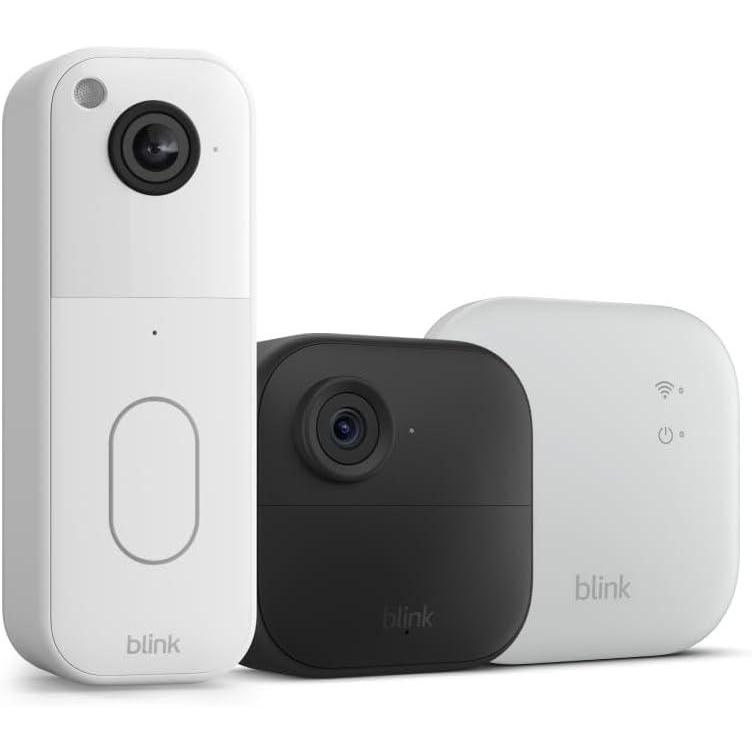 imageAllnew Blink Video Doorbell  Outdoor 4 XR Wireless smart security cameras twoyear battery life go up to 400 feet from your home with extended range Sync Module XR includedDoorbell White
