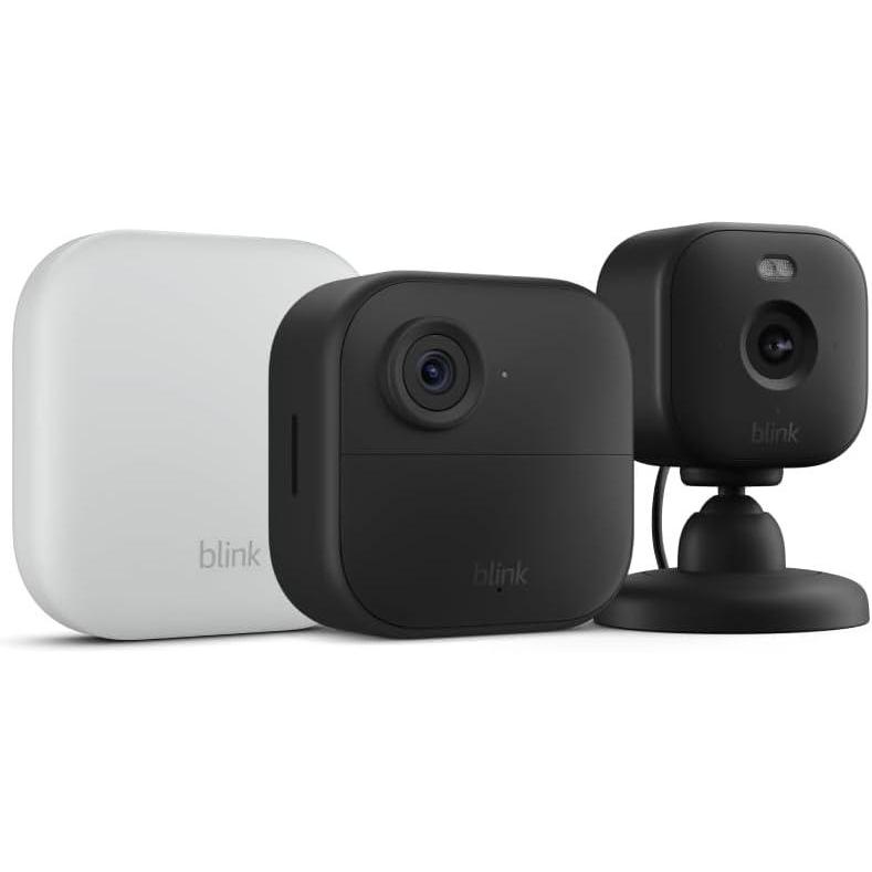 imageBlink Outdoor 4 XR  Mini 2  Wireless and plugin security cameras motion detection extended range Sync Module XR included  1 camera system  Mini 2 WhiteBlack