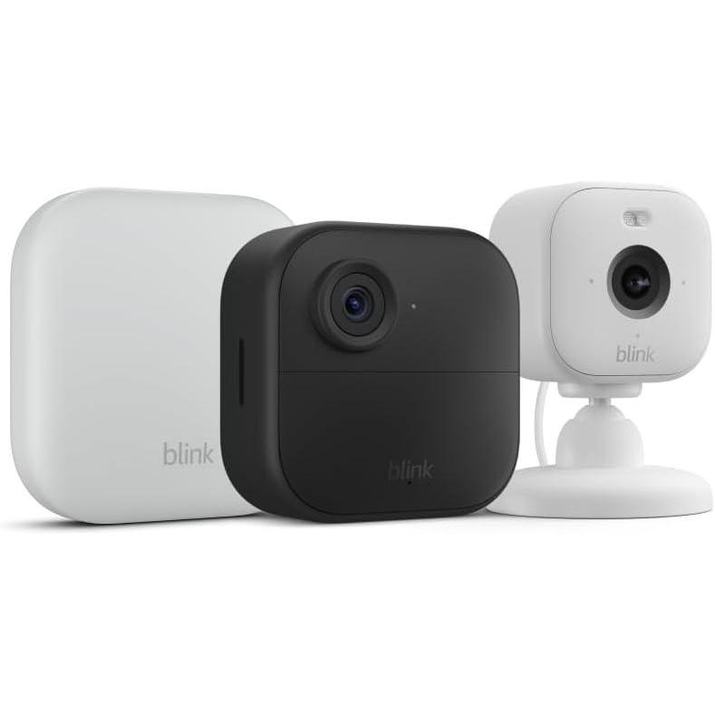 imageBlink Outdoor 4 XR  Mini 2  Wireless and plugin security cameras motion detection extended range Sync Module XR included  1 camera system  Mini 2 WhiteWhite