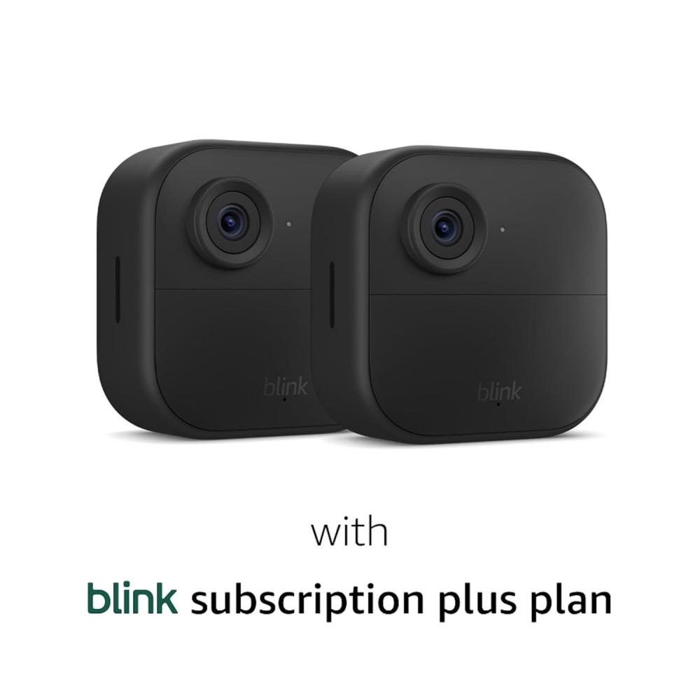 imageBlink Outdoor 4 newest model Wireless smart security camera twoyear battery 1080p HD day and infrared night live view twoway talk  2 camera systemSave with Subscription
