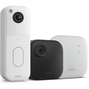 imageAllnew Blink Video Doorbell  Outdoor 4 XR Wireless smart security cameras twoyear battery life go up to 400 feet from your home with extended range Sync Module XR includedDoorbell White